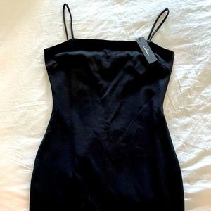 Lulu's Black Spaghetti Strap Mini Dress